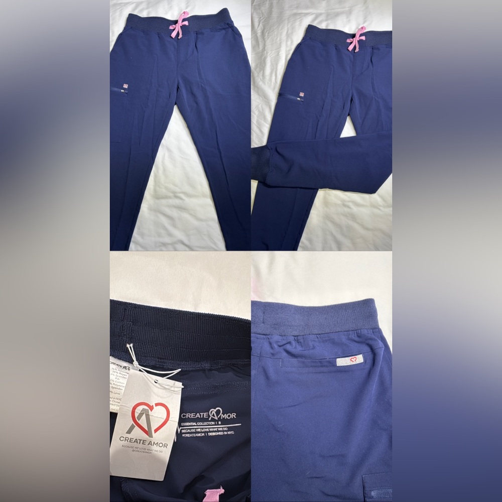 Create Amor Ivy Jogger Women's Navy Blue Scrub Pants size S